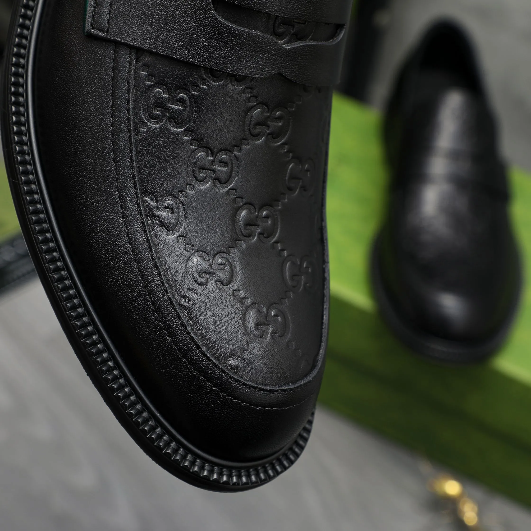 Men's shoes 💰p500 Product trademark: GUCCI "Gucci" business slip-on leather shoes Regular size: 38-46 (38.45.46 custom-made, non-returnable) Product materials: Selected high-quality cowhide embossed upper, cowhide lining, original rubber outsole